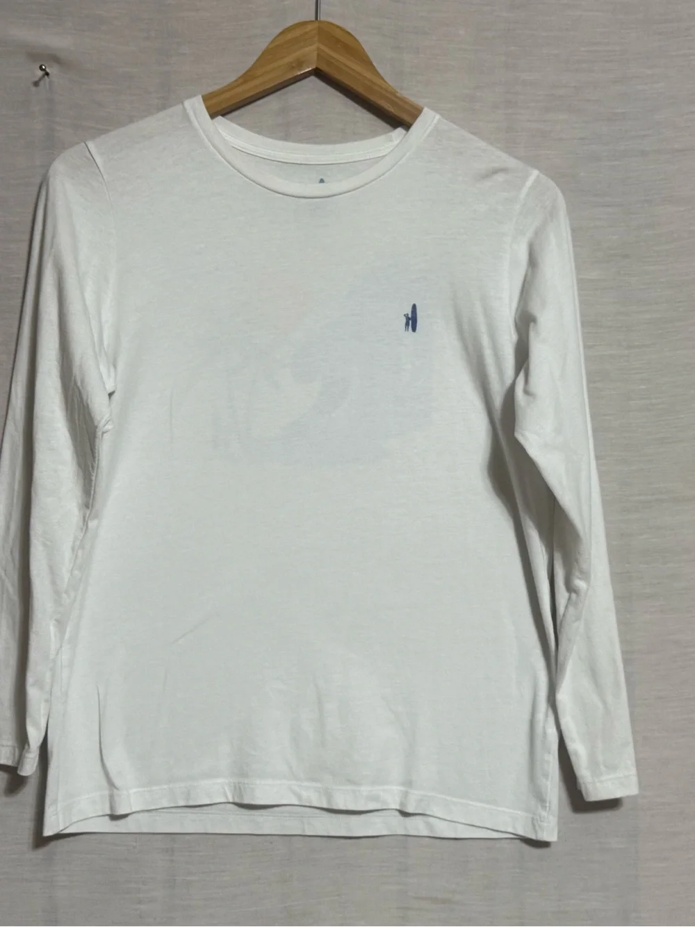 Johnnie-O White Surf Graphic Long Sleeve Tee Youth XL 14/16
